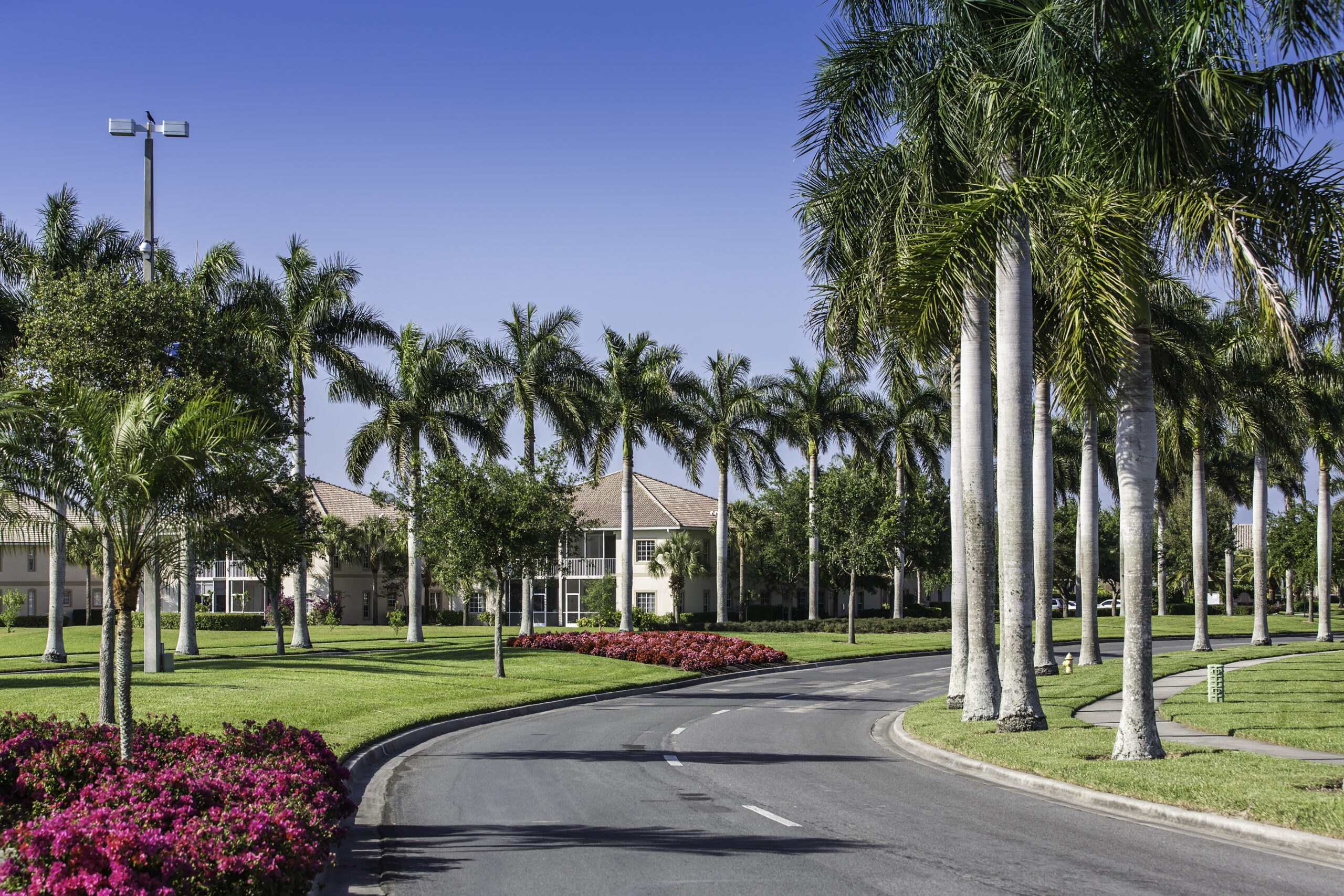 Road,To,Community,Buildings,In,Naples,,Florida